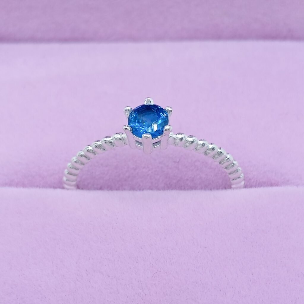 Anillo Julia Azul Plata .925