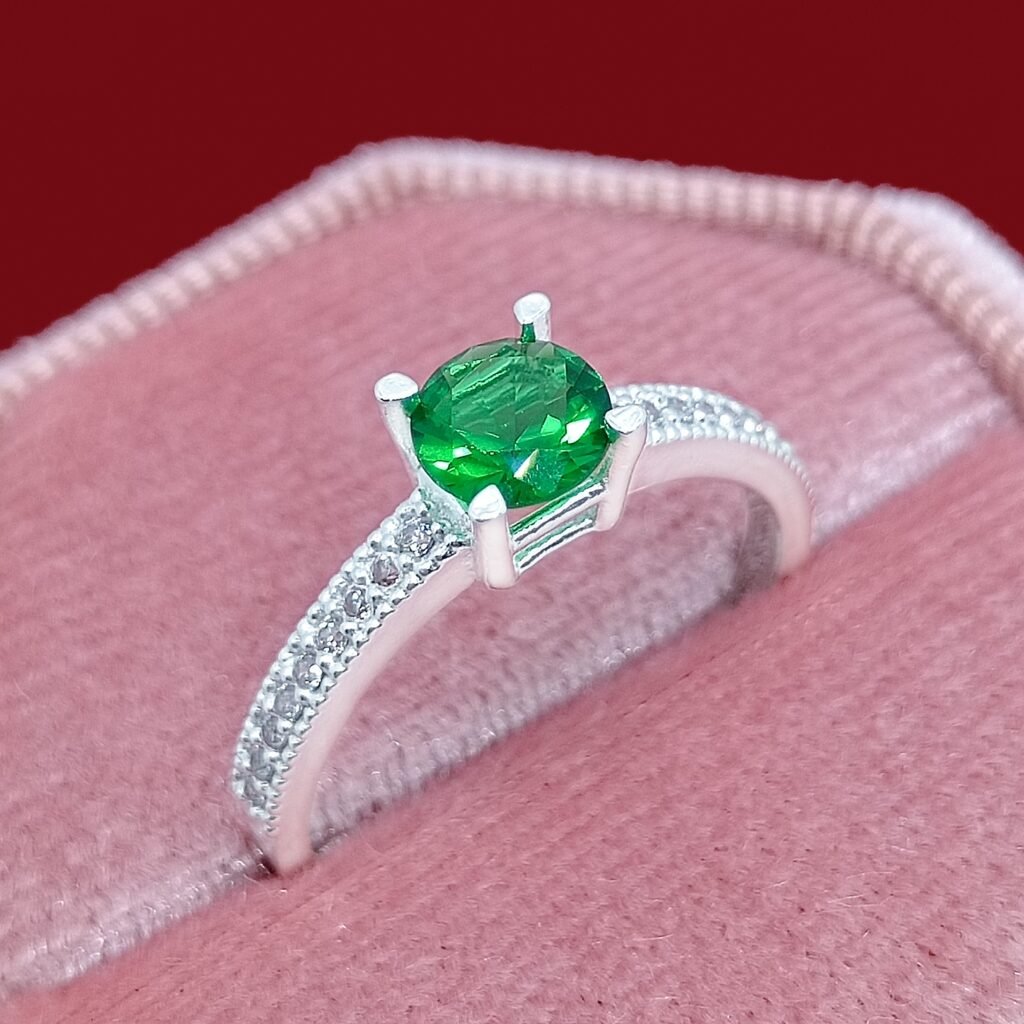 Anillo Darsey Verde de Plata .925