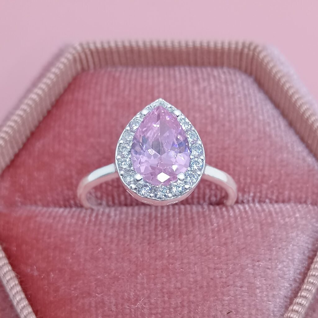 Anillo Denali Rosa Plata .925