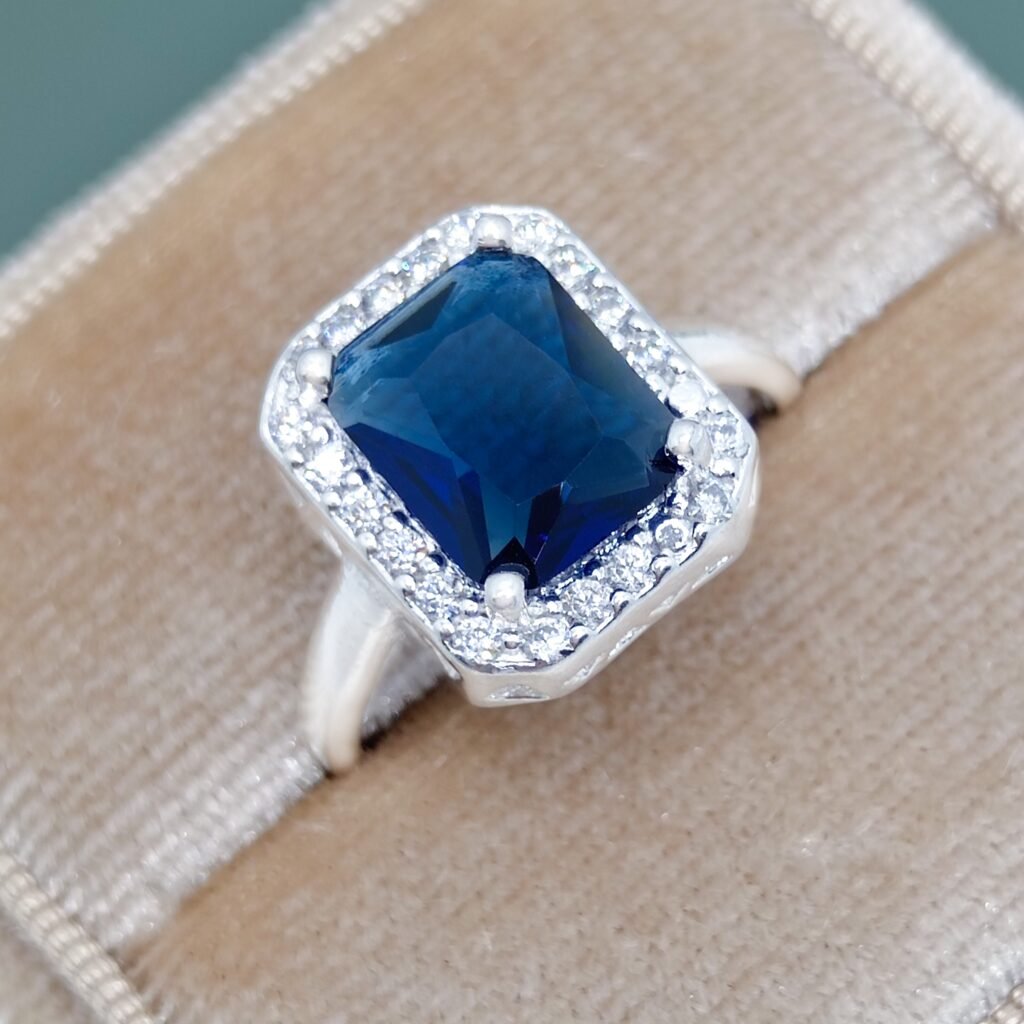 Anillo Josephine Azul Plata .925