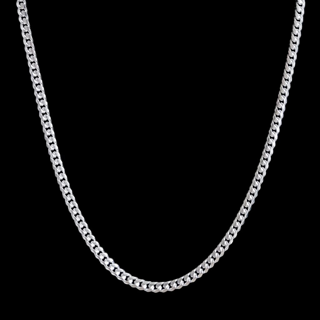 Cadena Barbada Cubana 4.5mm Plata .925