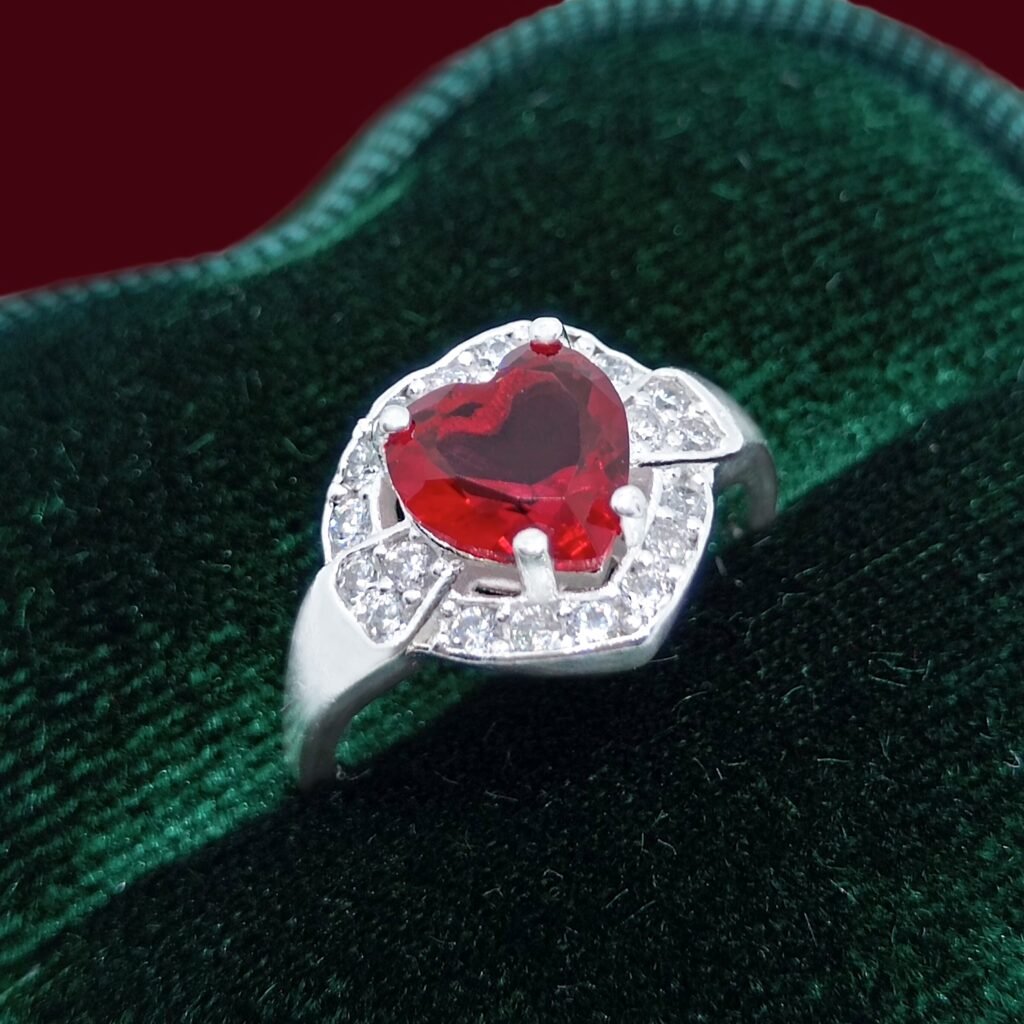 Anillo Darali Rojo de Plata .925
