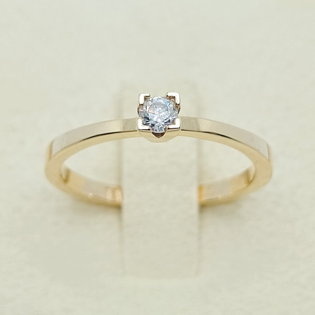 Anillo Solitario Forte de Oro 10k