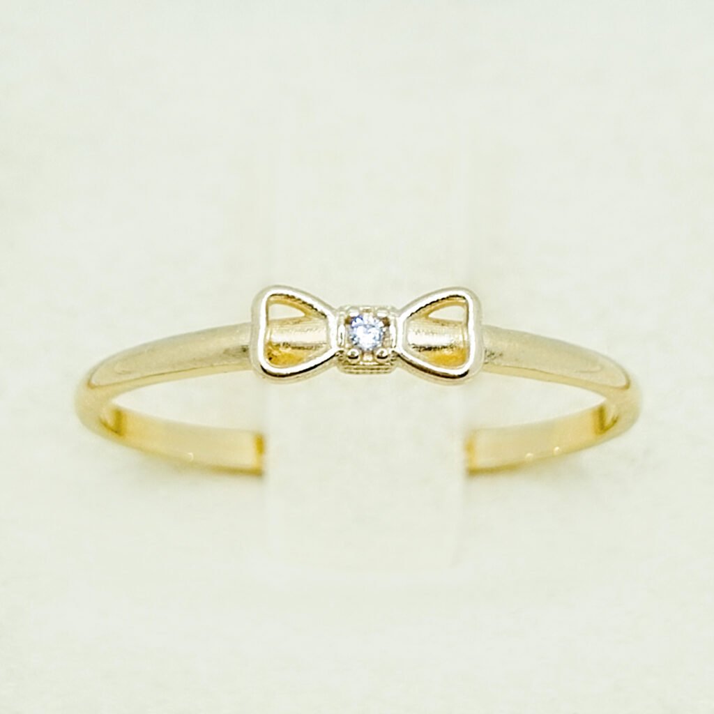 Anillo Bow de Oro 10k - Talla 6