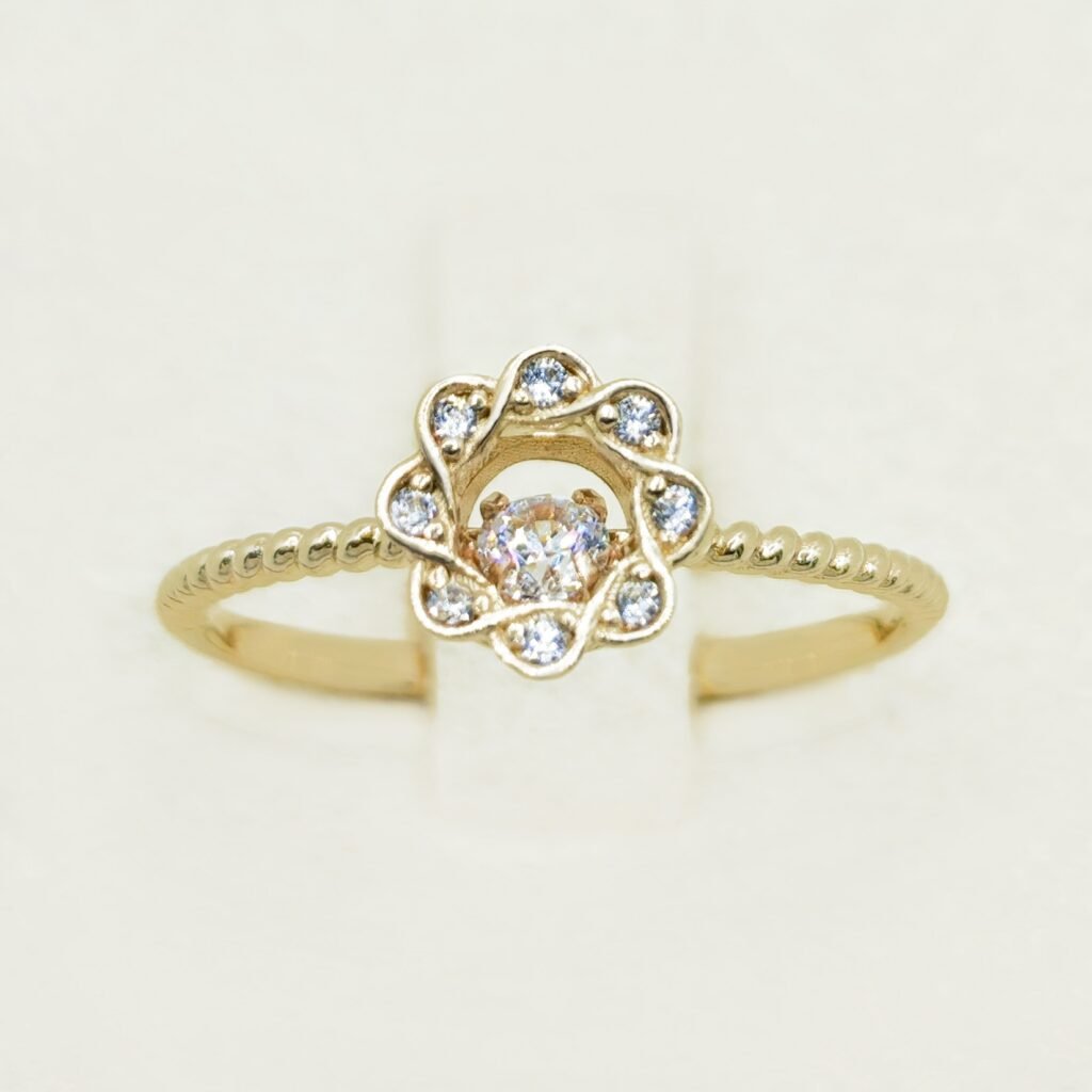 Anillo Dahliana de Oro 10k - Talla 7