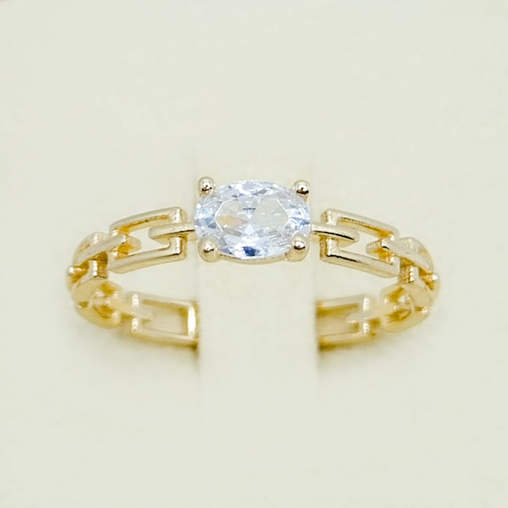 Anillo Chains de Oro 10k - Talla 8