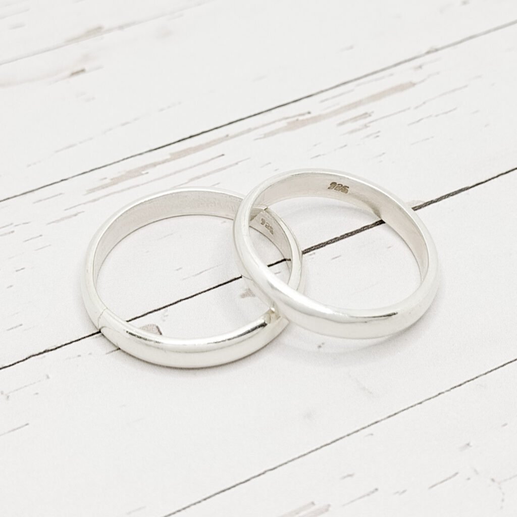 Anillos (Par) Classic 3.5mm de Plata .925