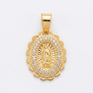 Dije Virgencita 18mm Oro 10k