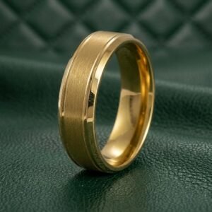 Anillo Phantom 6mm Dore De Acero Inoxidable
