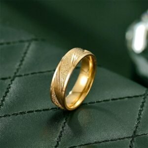 Anillo Dagger Dore De Acero Inoxidable