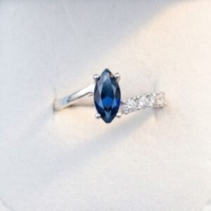Anillo Lady Arpia Azul De Plata .925