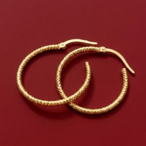 Aretes Arracadas Ericka 28mm de Oro 10k