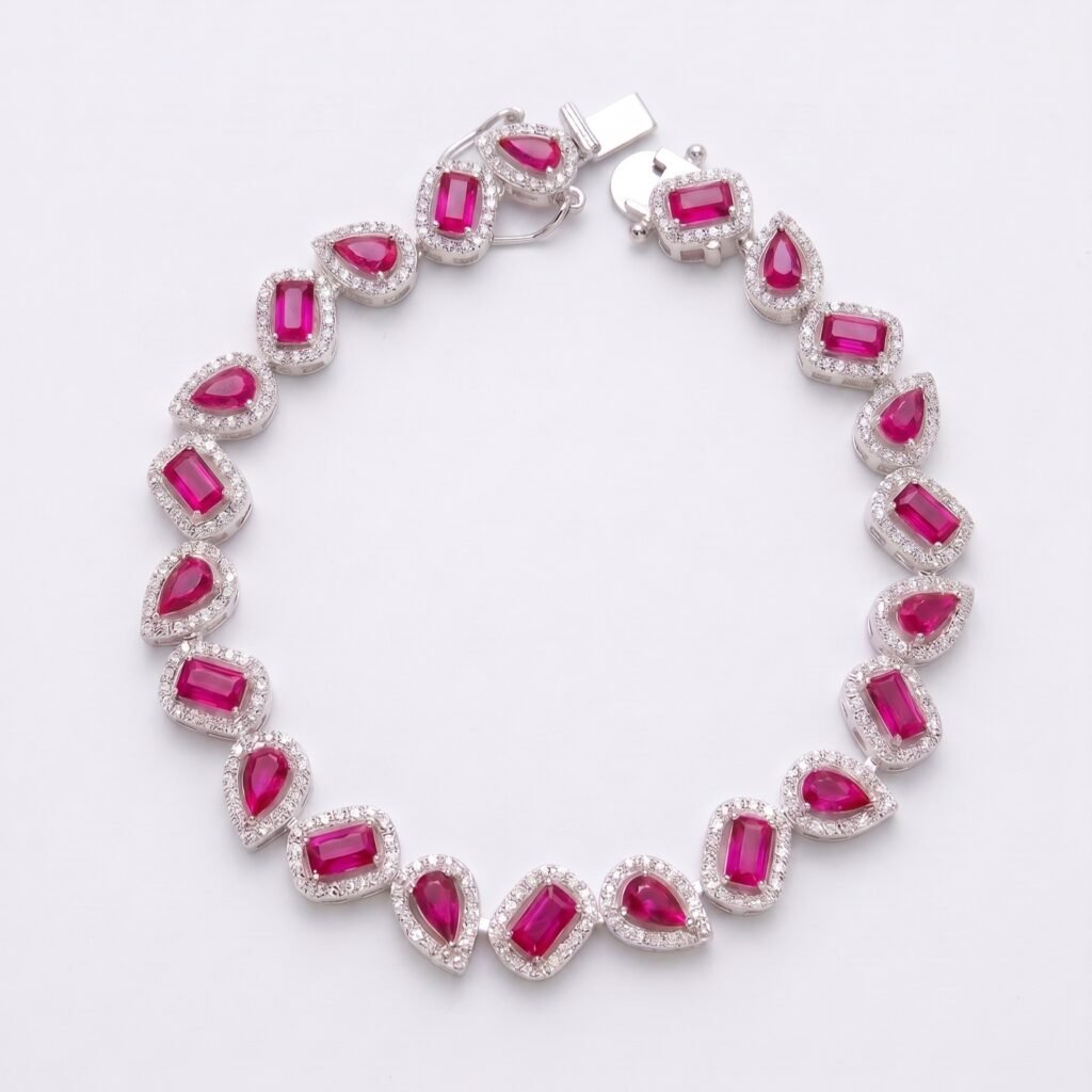 Pulsera Eleanor Fucsia de Plata .925