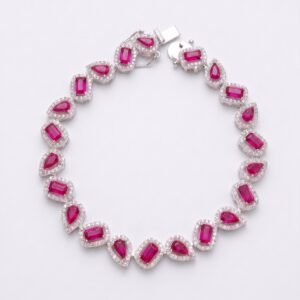 Pulsera Eleanor Fucsia de Plata .925