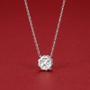 Collar Trebol de la Suerte De Plata .925