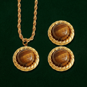 Conjunto Ojo De Tigre De Acero Inoxidable