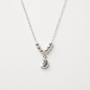 Collar Luna Soplada de Plata .925