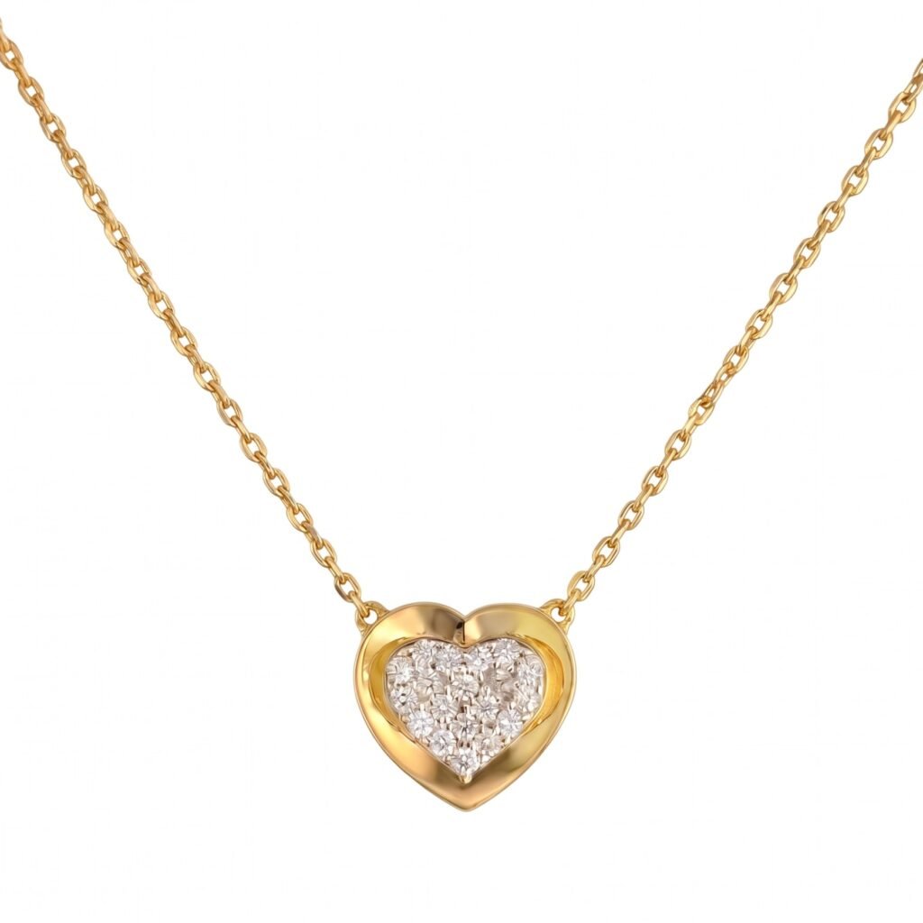 Collar Corazon Sparkle de Oro 10k