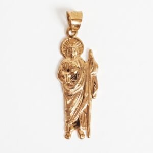 Dije San Judas Tadeo 38mm de Oro 10k