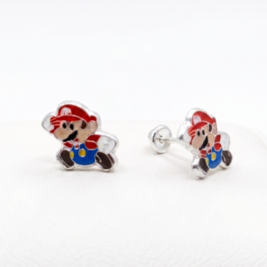 Broqueles Super Mario Bros de Plata .925