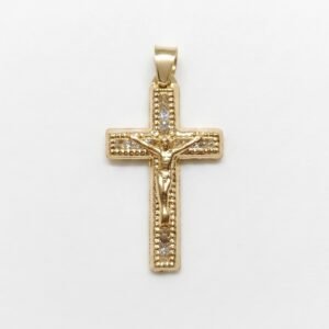 Dije Cruz con Cristo 26mm de Oro 10k