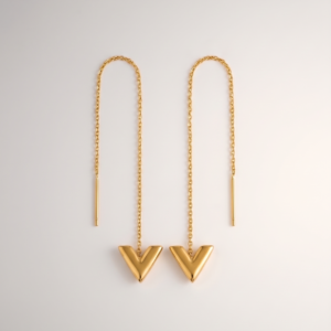 Aretes Cadena Pasante Vivianne de Acero Inoxidable