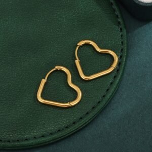 Aretes Corazon Tierno de Acero Inoxidable