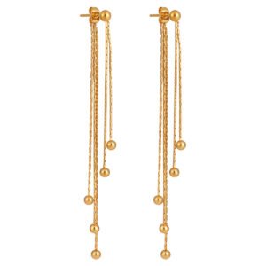 Aretes Largos Widow de Acero Inoxidable