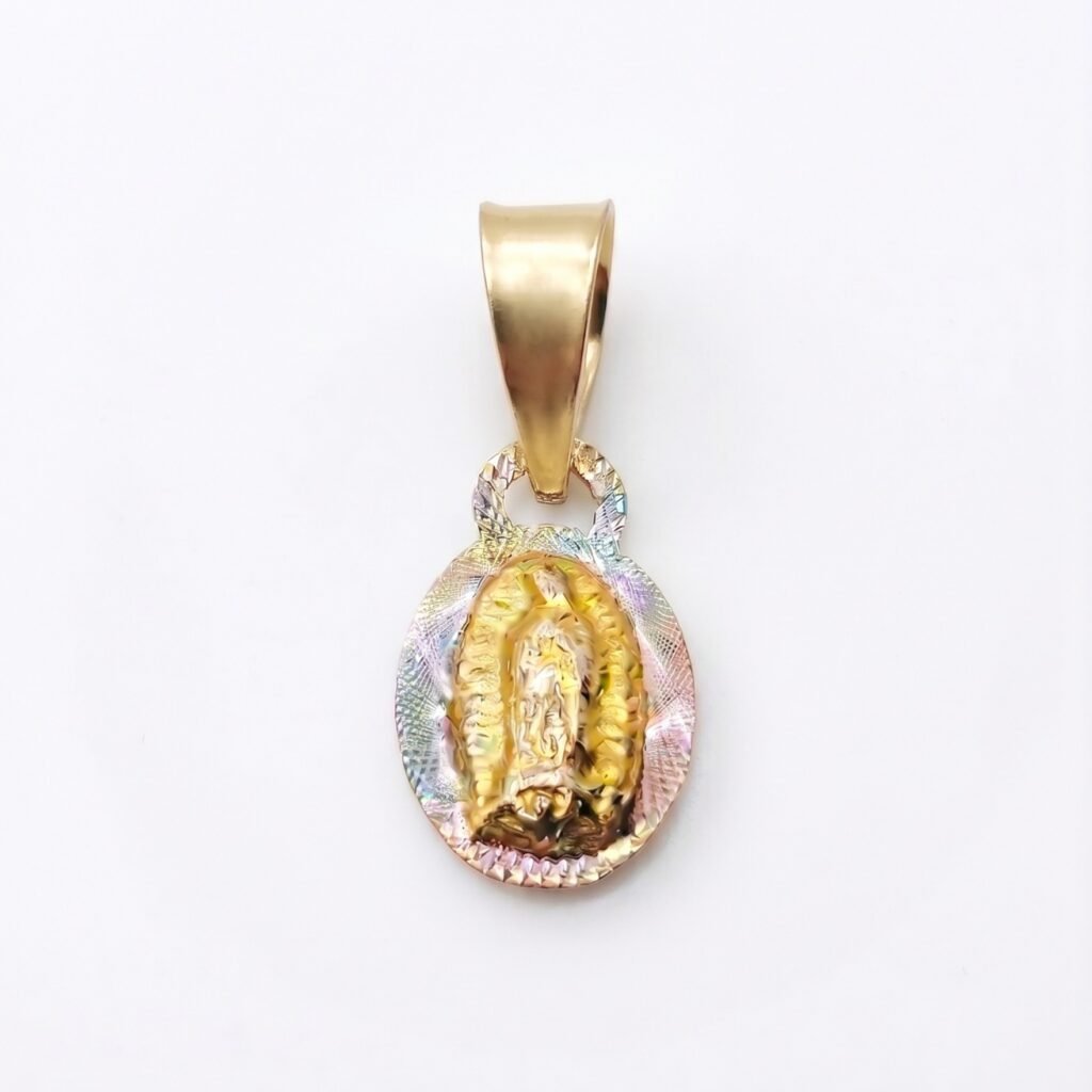Dije Virgencita 15mm de Oro 10k