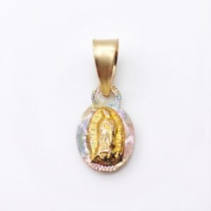 Dije Virgencita 15mm de Oro 10k