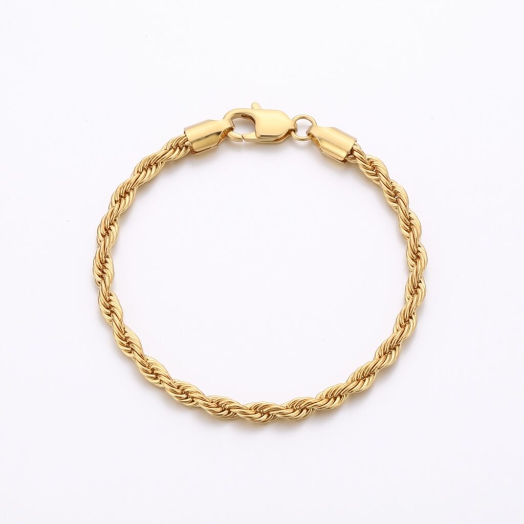 Pulsera Torzal X Dore de Acero Inoxidable
