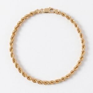 Pulsera Torzal Hueca 3.5mm de Oro 10k