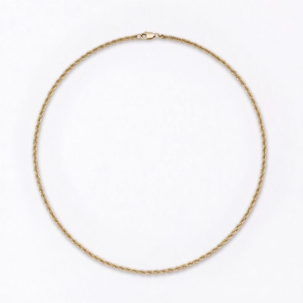 Cadena Torzal Hueca 50cm*2.2mm de Oro 10k