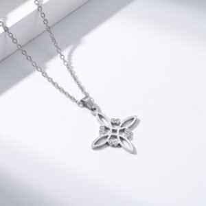Collar Witch Plateado de Acero Inoxidable