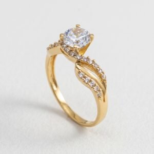 Anillo Solitario Briana #8 de Oro 10k