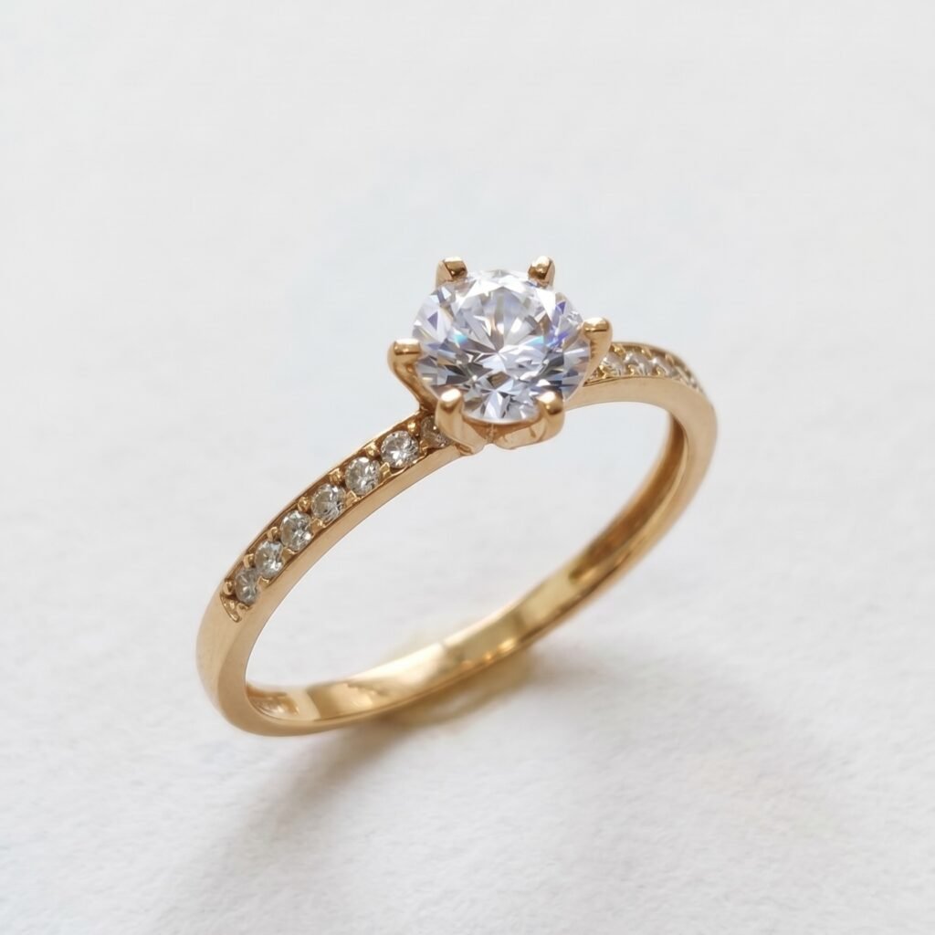 Anillo Solitario Susan de Oro 10k - Talla 7